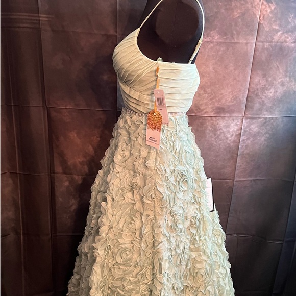 Say Yes to The Dress NWT Mint Green Long Formal Gown Dress.  Size 0 - Picture 5 of 9